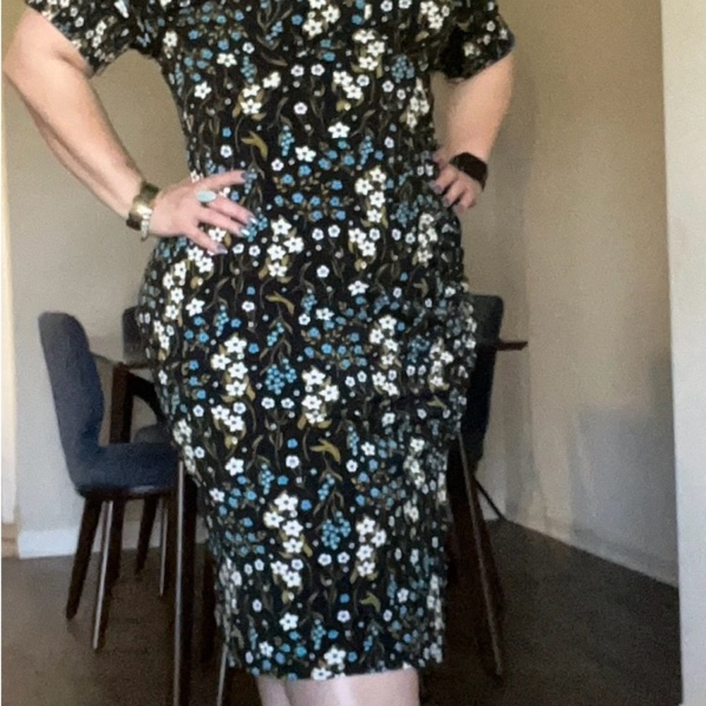 Floral Black Dress